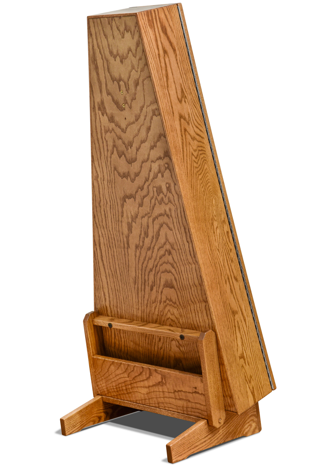 ClimaStand Triangle Humidor with Base - Red Oak with Golden Oak Stain