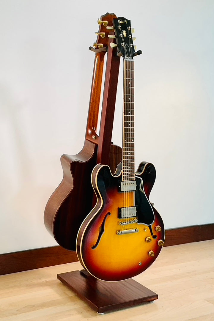 Northern White Ash with Bing Cherry Stain | DualStand Standard