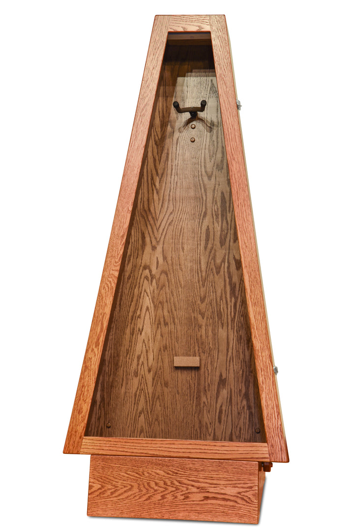 ClimaStand Triangle Humidor with Base - Red Oak with Golden Oak Stain