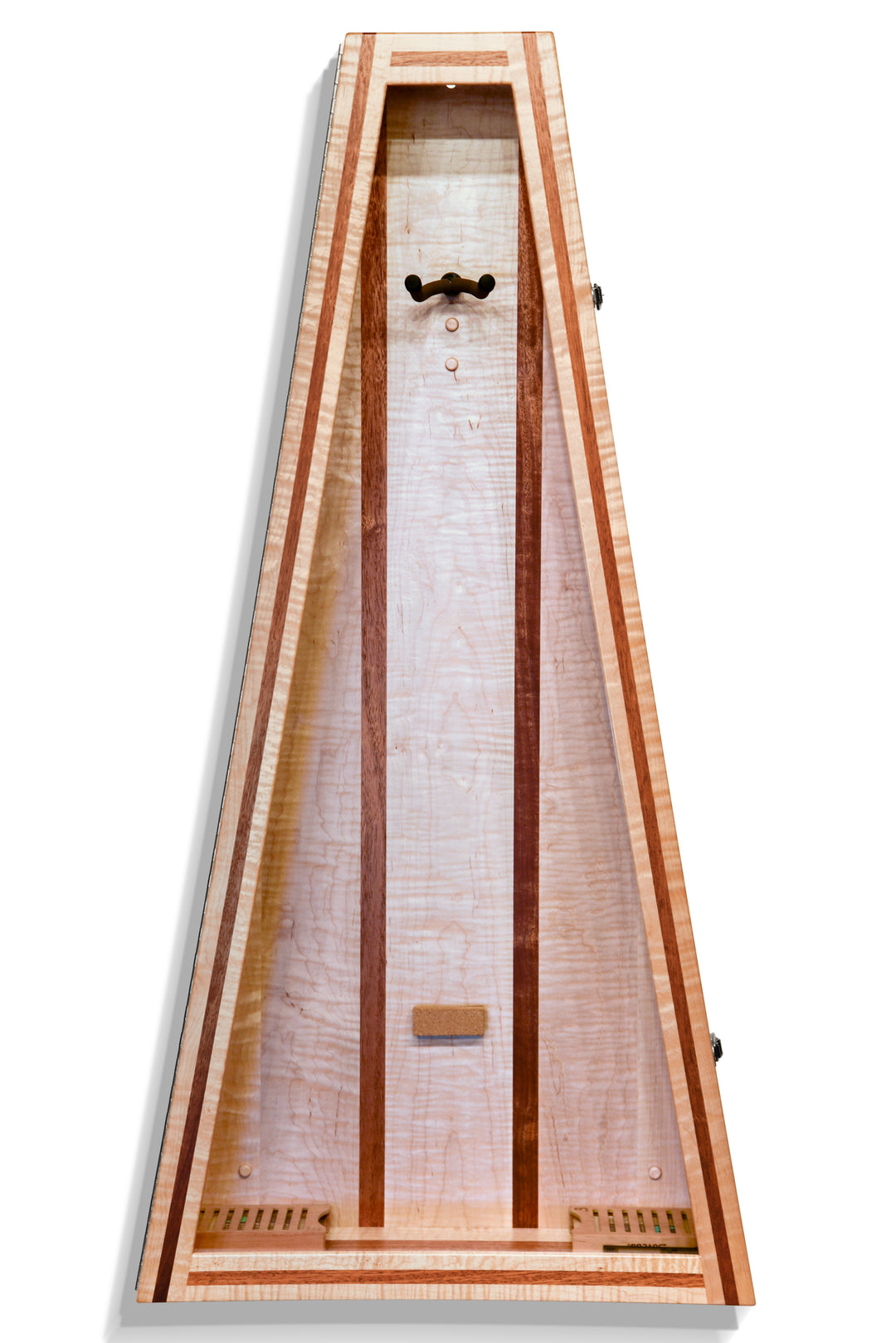 ClimaCase Triangle Humidor - Flamed Maple with Mahogany