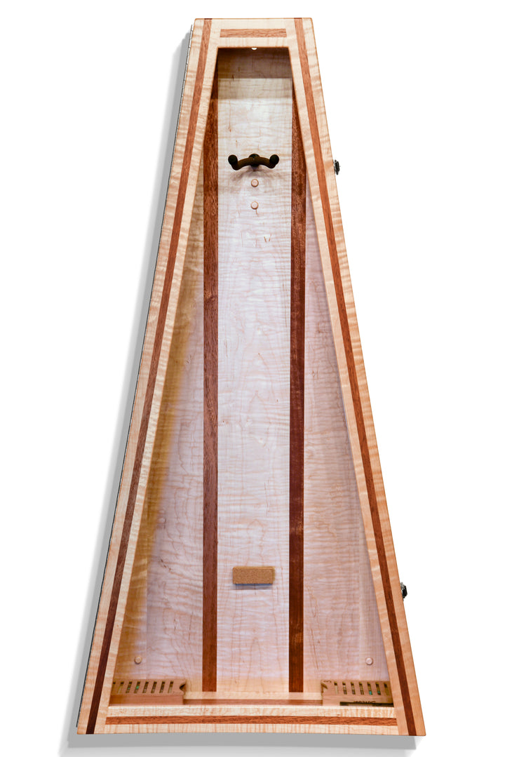 ClimaCase Triangle Humidor - Flamed Maple with Mahogany