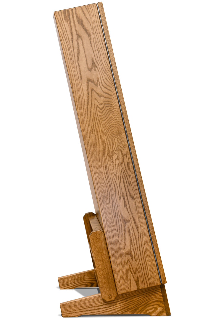 ClimaStand Triangle Humidor with Base - Red Oak with Golden Oak Stain