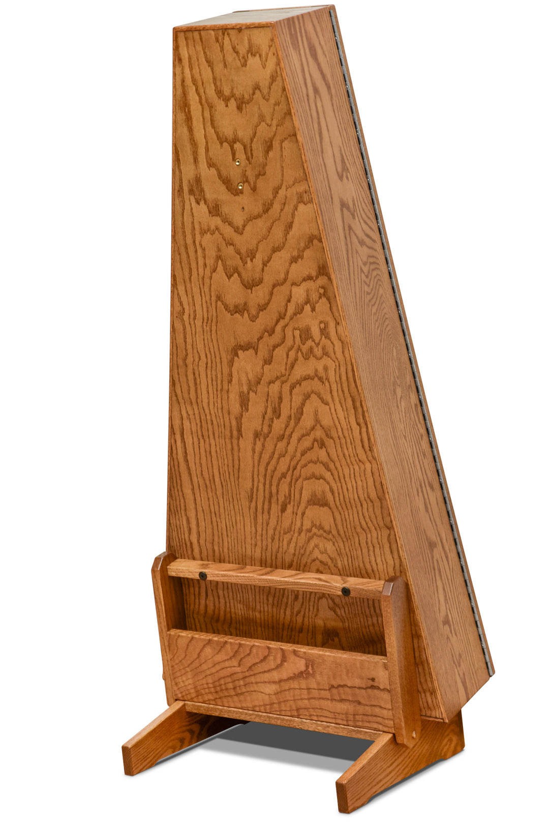 ClimaStand Triangle Humidor with Base - Red Oak with Golden Oak Stain