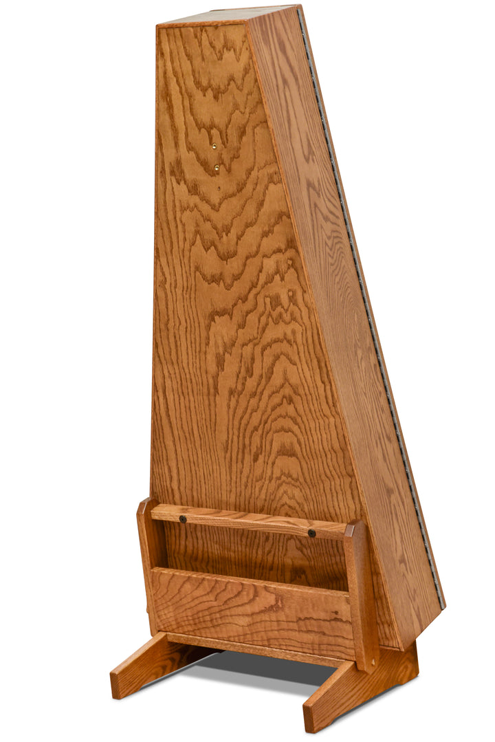 ClimaStand Triangle Humidor with Base - Red Oak with Golden Oak Stain