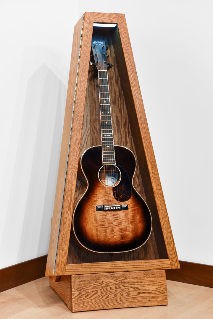 ClimaStand Triangle Humidor with Base - Red Oak with Golden Oak Stain