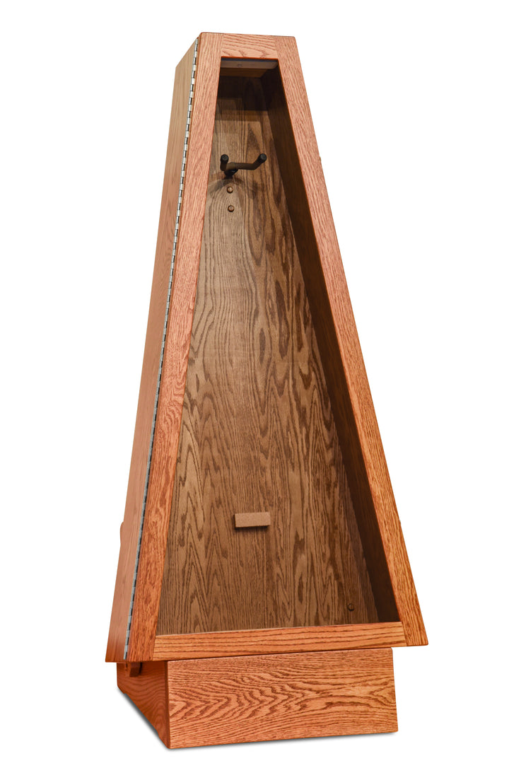 ClimaStand Triangle Humidor with Base - Red Oak with Golden Oak Stain
