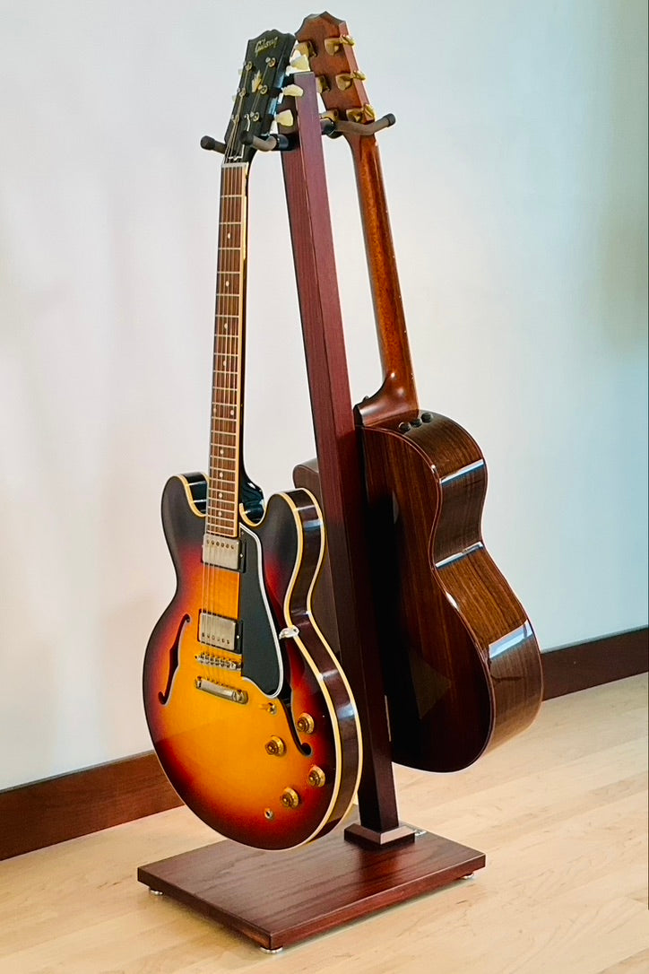 Northern White Ash with Bing Cherry Stain | DualStand Standard