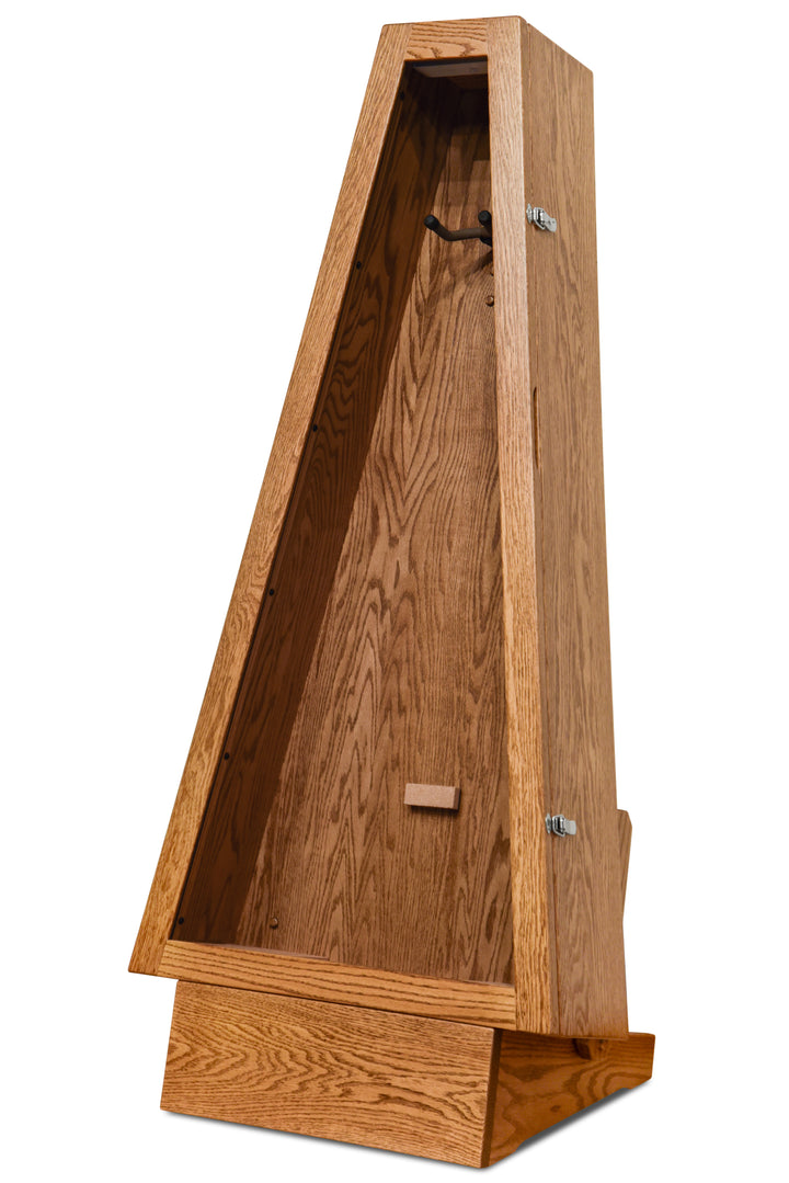 ClimaStand Triangle Humidor with Base - Red Oak with Golden Oak Stain