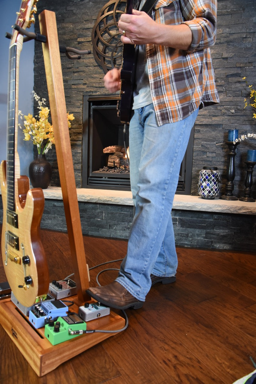 Flamed Maple with Provincial Stain | DualStand Deluxe