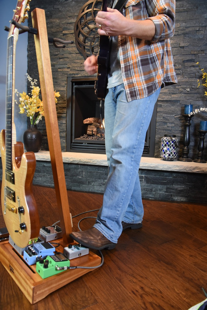 Flamed Maple with Provincial Stain | DualStand Deluxe