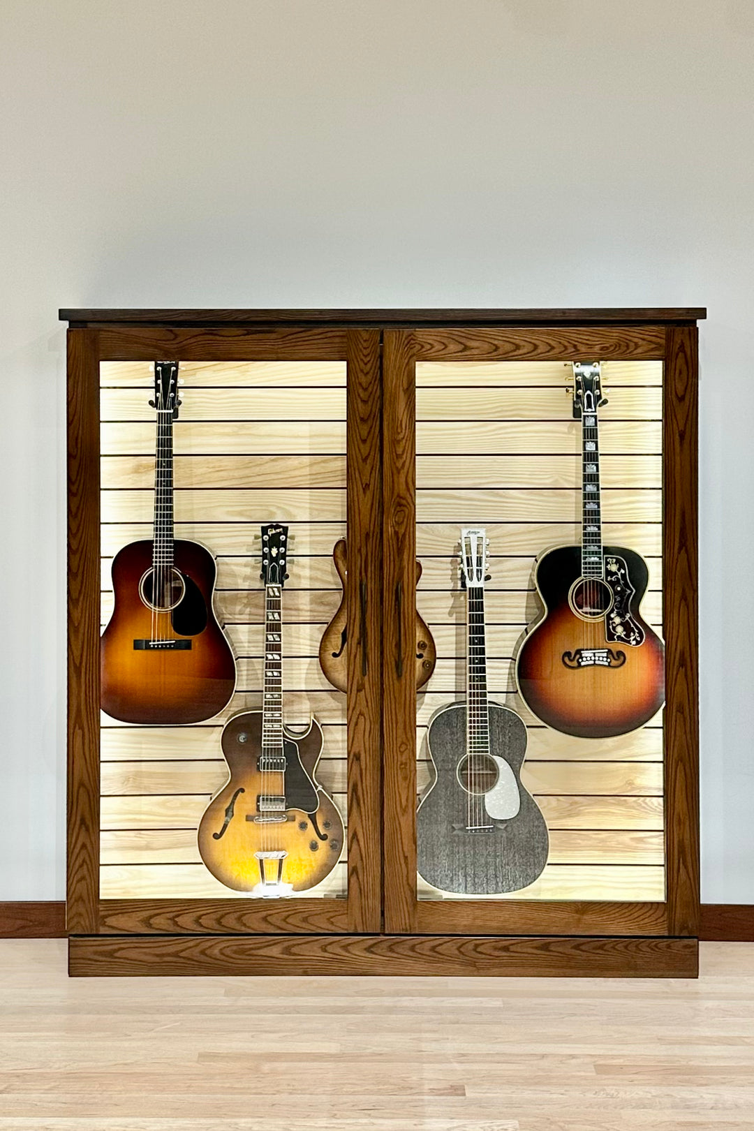 Low Depth ClimaCab V | Northern White Ash with Rich Tobacco Stain and Natural Ash Slatwall