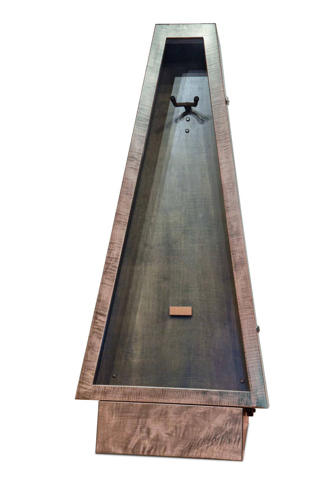 ClimaStand Triangle Humidor with Base - Flamed Maple with Antique Slate Stain