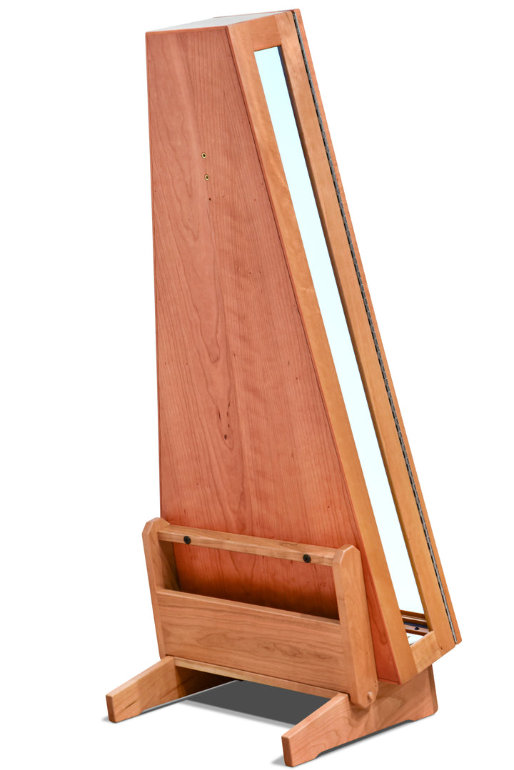ClimaStand Glass Sided Triangle Humidor with Base - Cherry