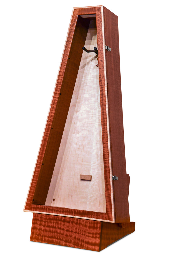 ClimaStand Triangle Humidor with Base - Sapele with Natural Flamed Maple Back