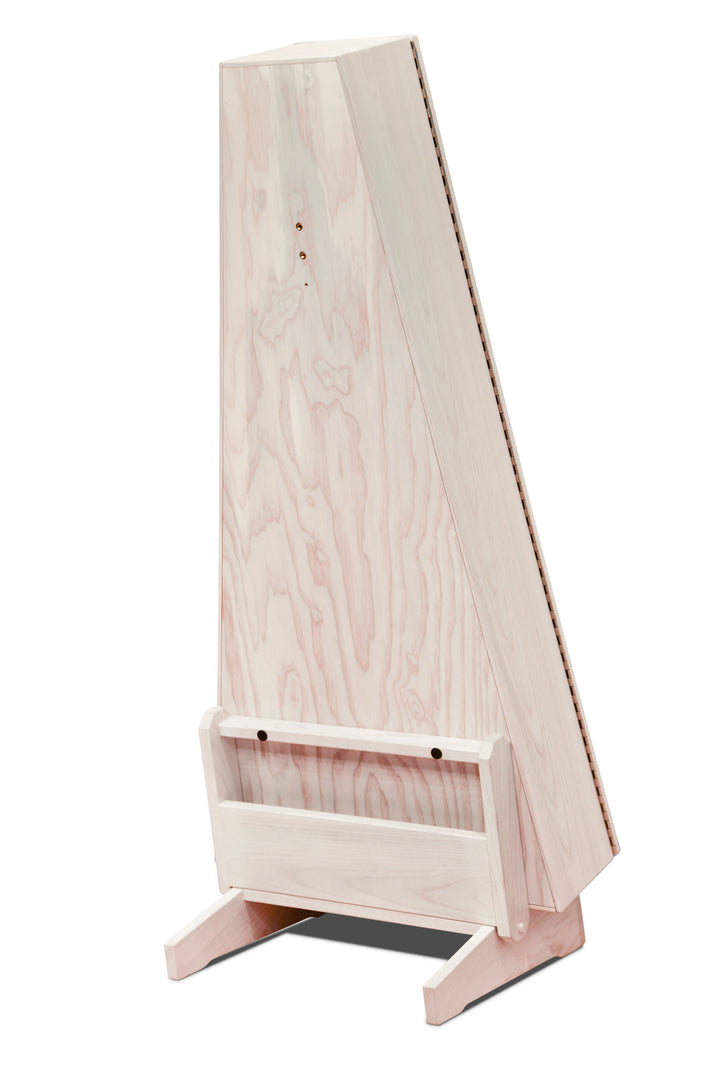 ClimaStand Triangle Humidor with Base - Northern White Ash with White Wash Stain