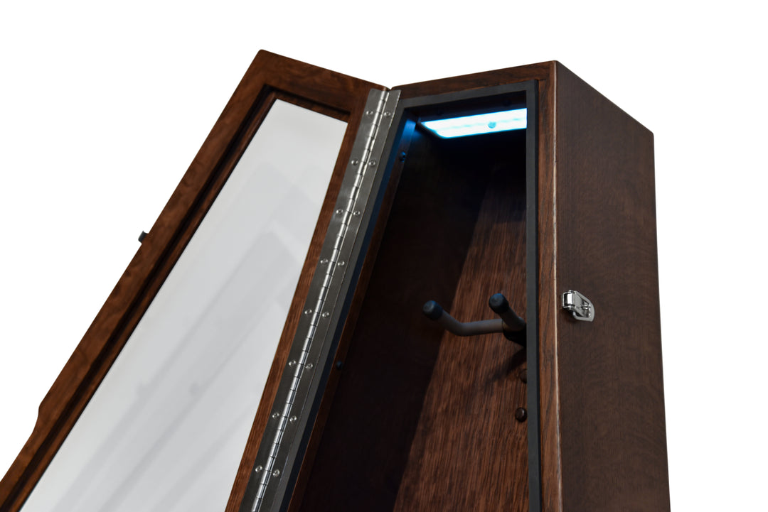 ClimaStand Triangle Humidor with Base - Quartersawn White Oak with Onyx Stain