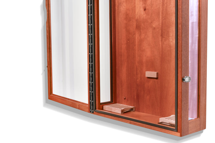 ClimaCase Glass Sided Rectangle Humidor - African Mahogany (Quarter Sawn)