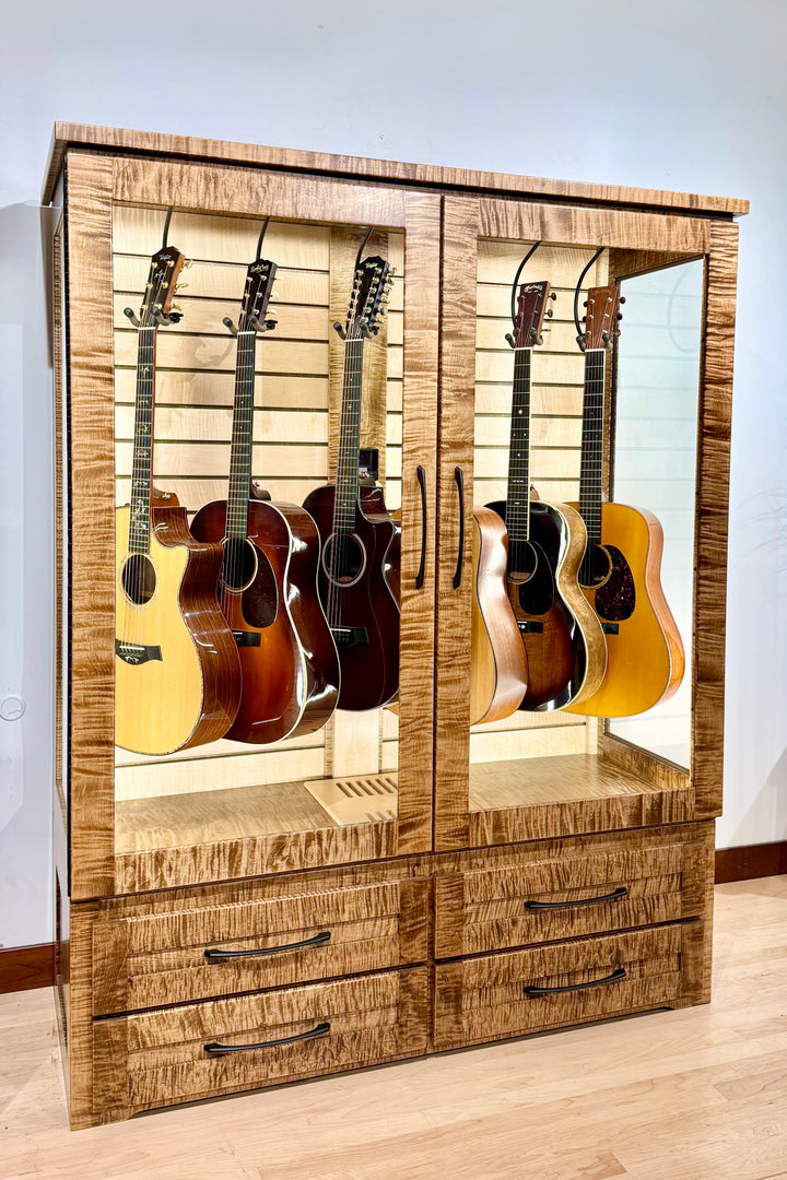 ClimaCab Traditional+ | Flame Maple with Provincial Stain and Natural Flame Maple Slat Wall