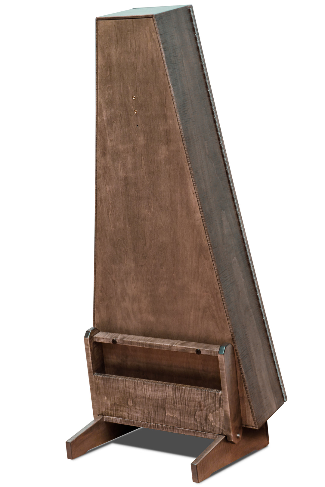 ClimaStand Triangle Humidor with Base - Flamed Maple with Antique Slate Stain