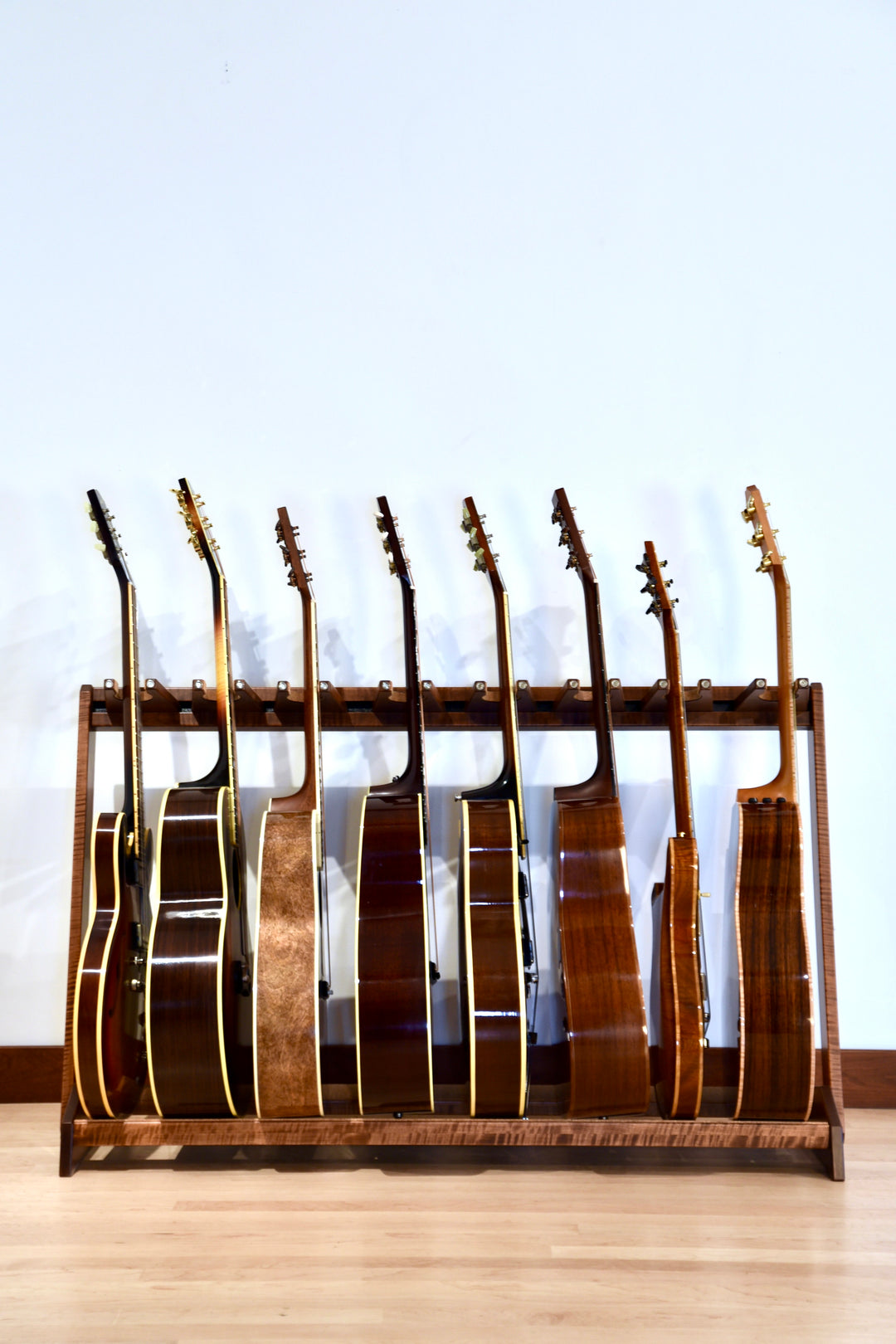 Best Racks For String Instruments Traditional StringRack - Flamed Maple - Boston – Acoustic Remedy Cases