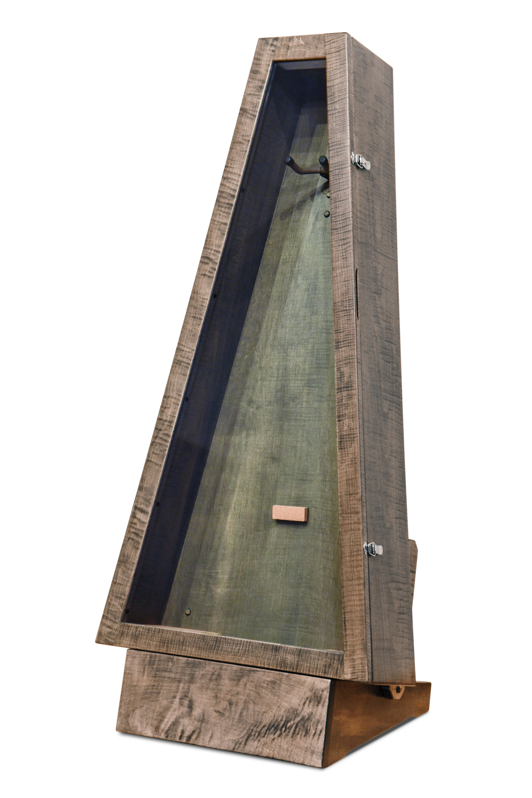 ClimaStand Triangle Humidor with Base - Flamed Maple with Antique Slate Stain