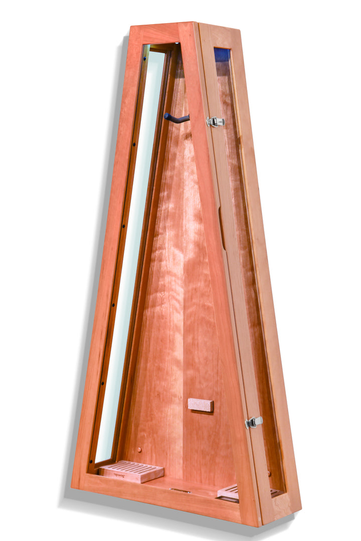 ClimaCase Glass Sided Triangle Humidor - Cherry