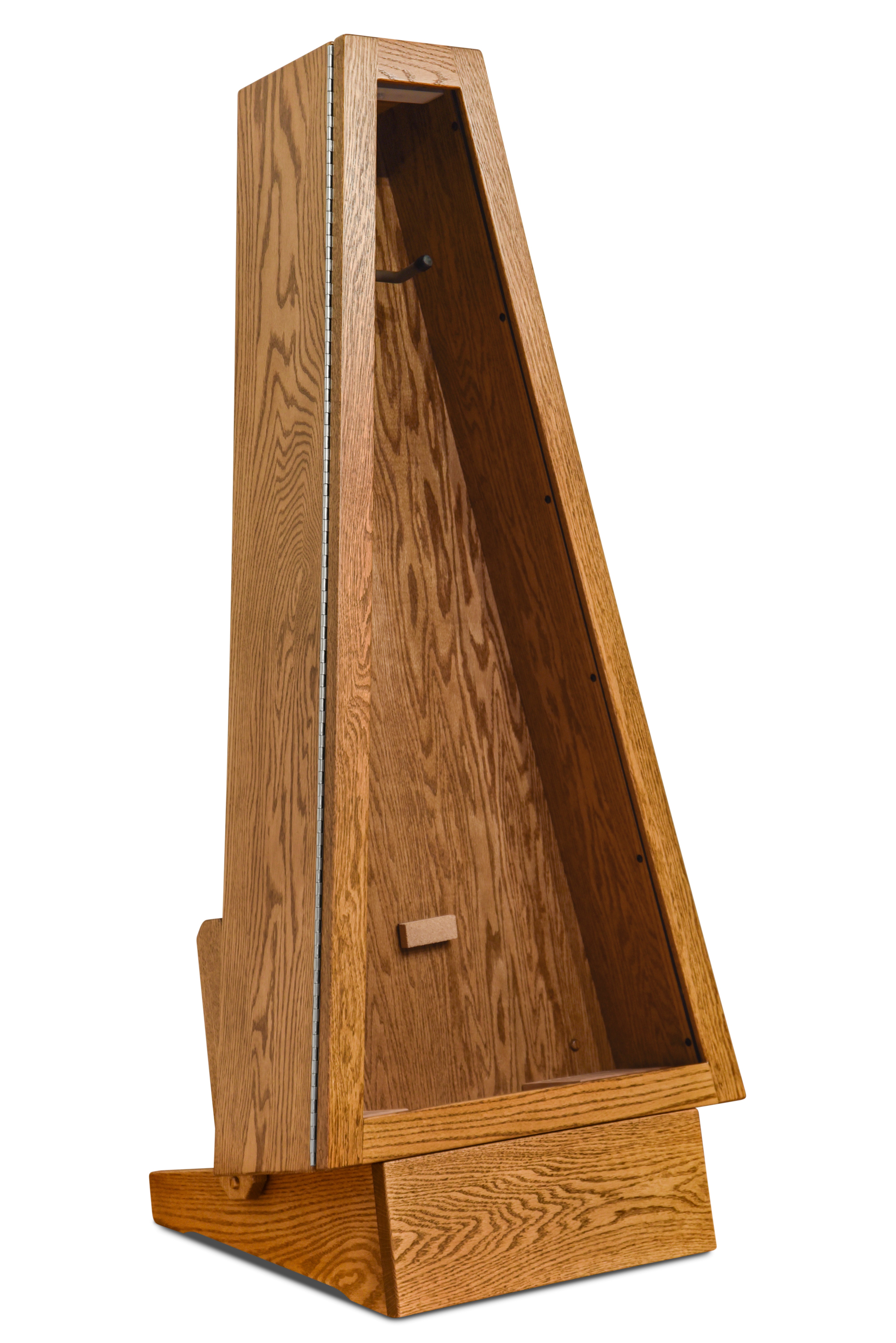 ClimaStand Triangle Humidor with Base - Red Oak with Golden Oak