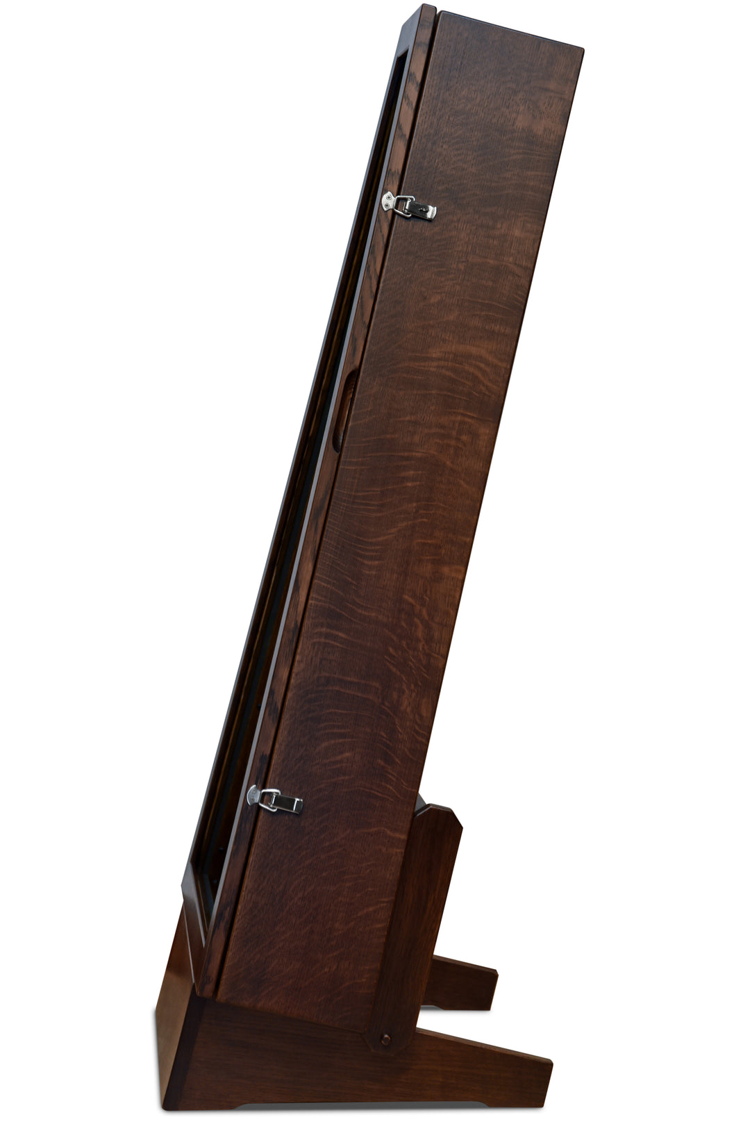 ClimaStand Triangle Humidor with Base - Quartersawn White Oak with Onyx Stain