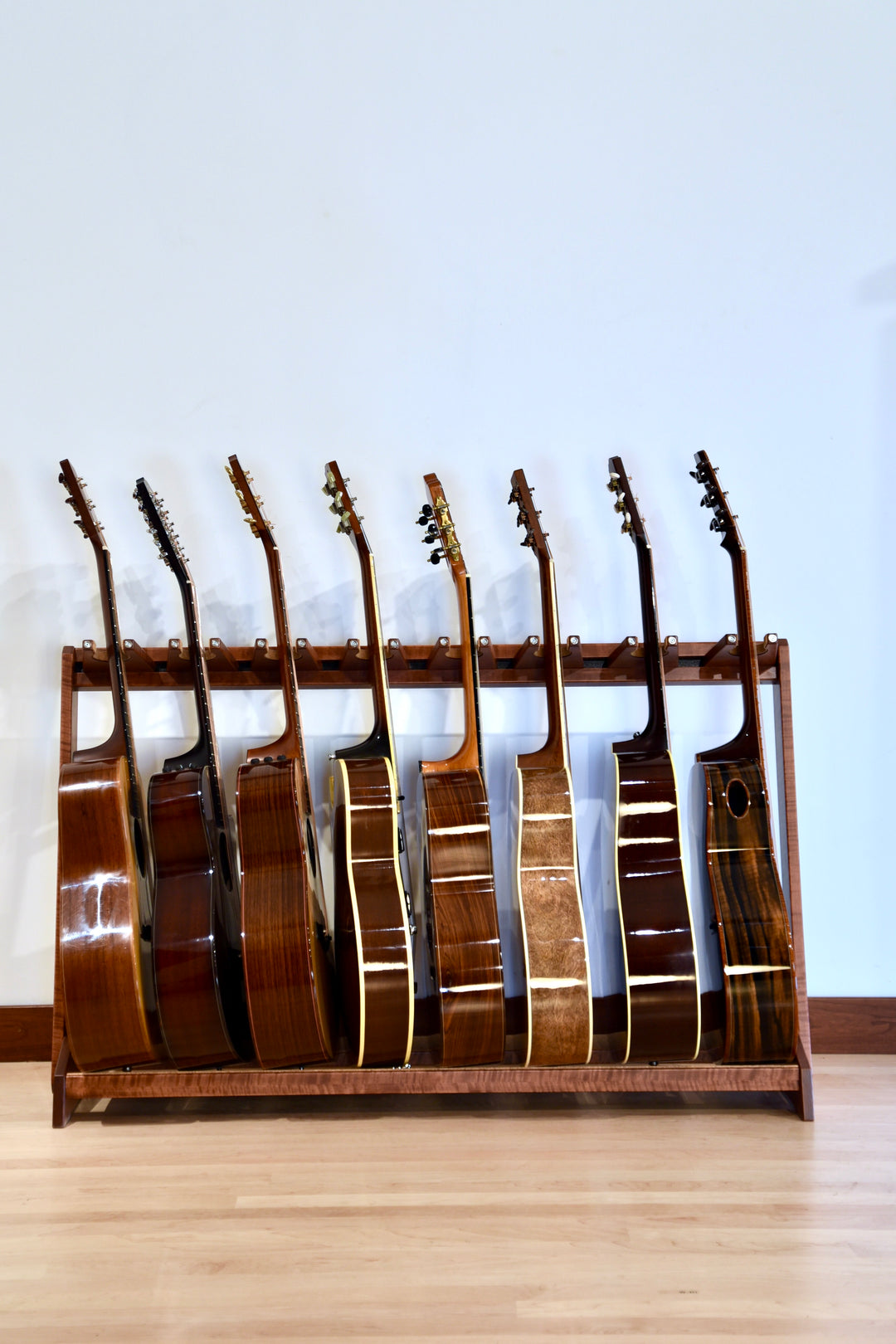 Antique String Rack Traditional StringRack - Flamed Maple - Washington – Acoustic Remedy Cases