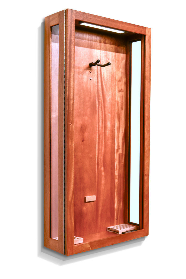 ClimaCase Glass Sided Rectangle Humidor - African Mahogany (Quarter Sawn)