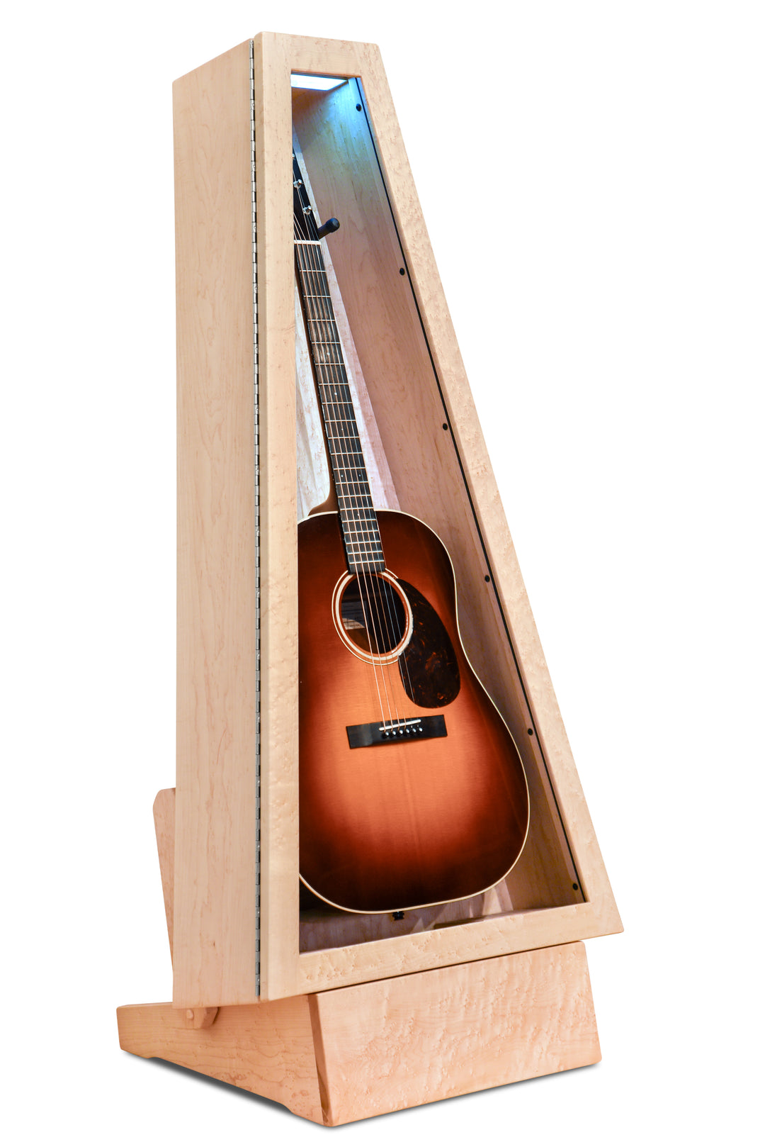ClimaStand Triangle Humidor with Base - Birdseye Maple