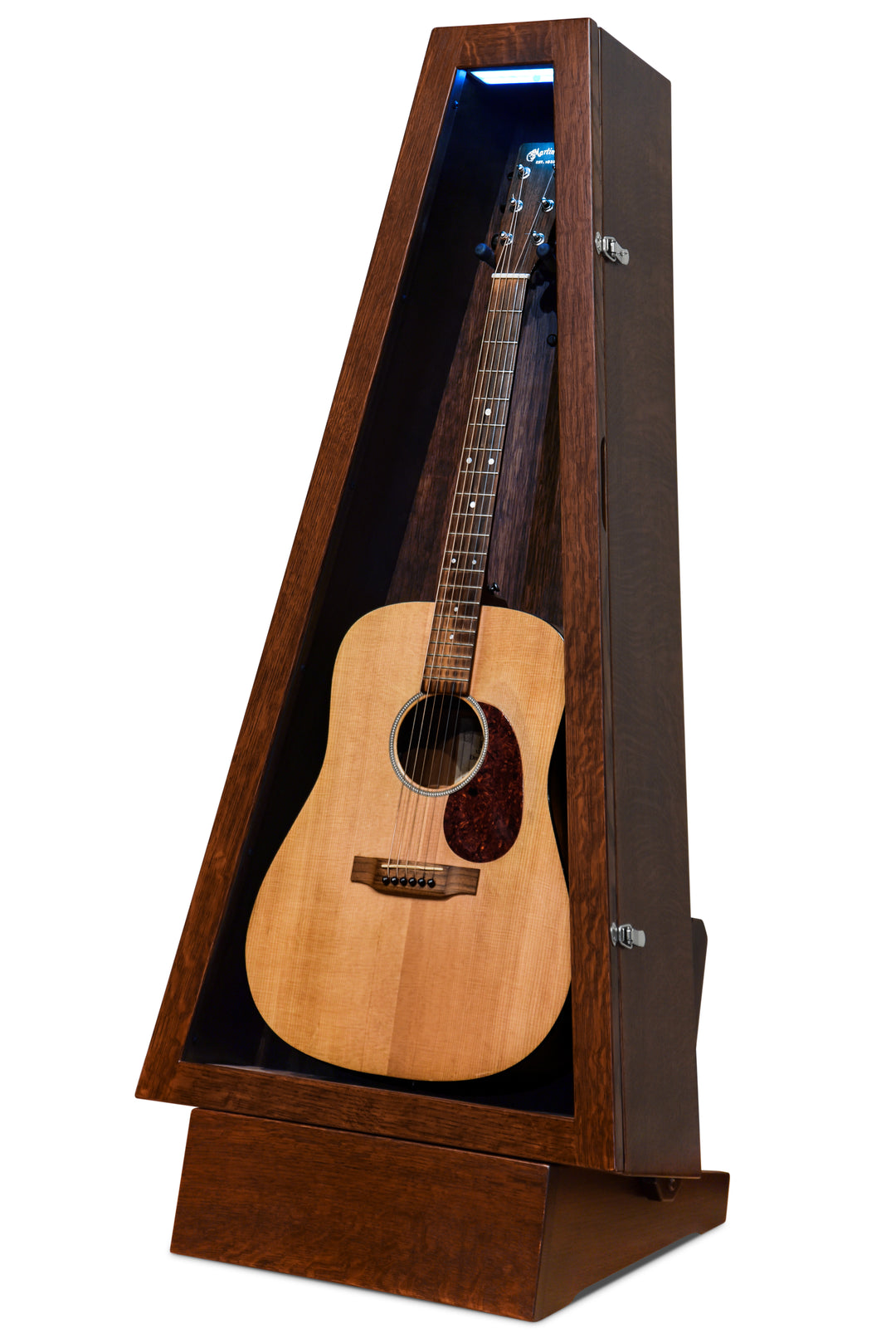 ClimaStand Triangle Humidor with Base - Quartersawn White Oak with Onyx Stain