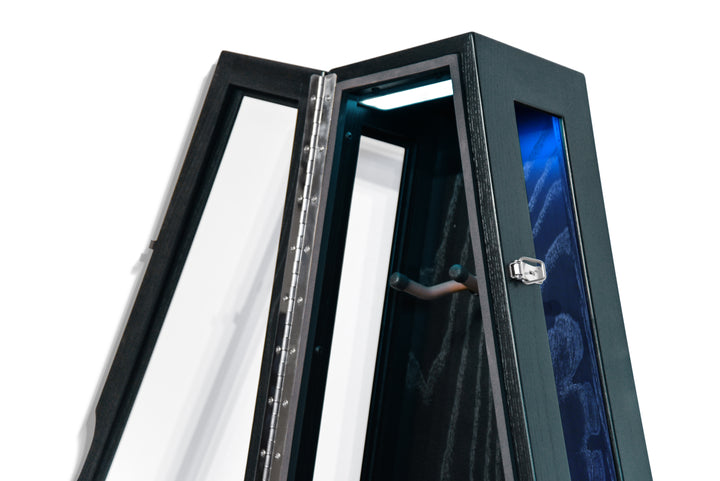 ClimaCase Glass Sided Triangle Humidor - Northern White Ash with Piano Black
