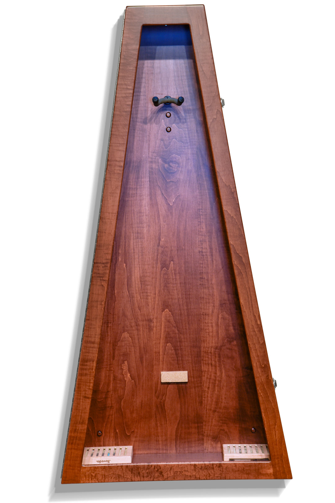 ClimaCase Glass Sided Triangle Humidor - Flamed Maple with Acres Stain