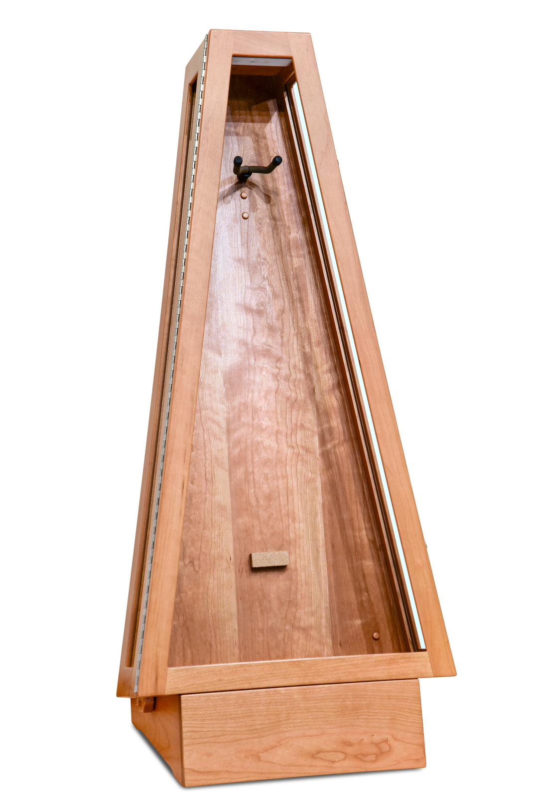 ClimaStand Glass Sided Triangle Humidor with Base - Cherry