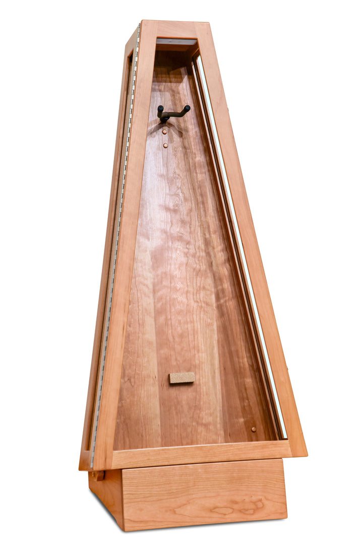 ClimaStand Glass Sided Triangle Humidor with Base - Cherry