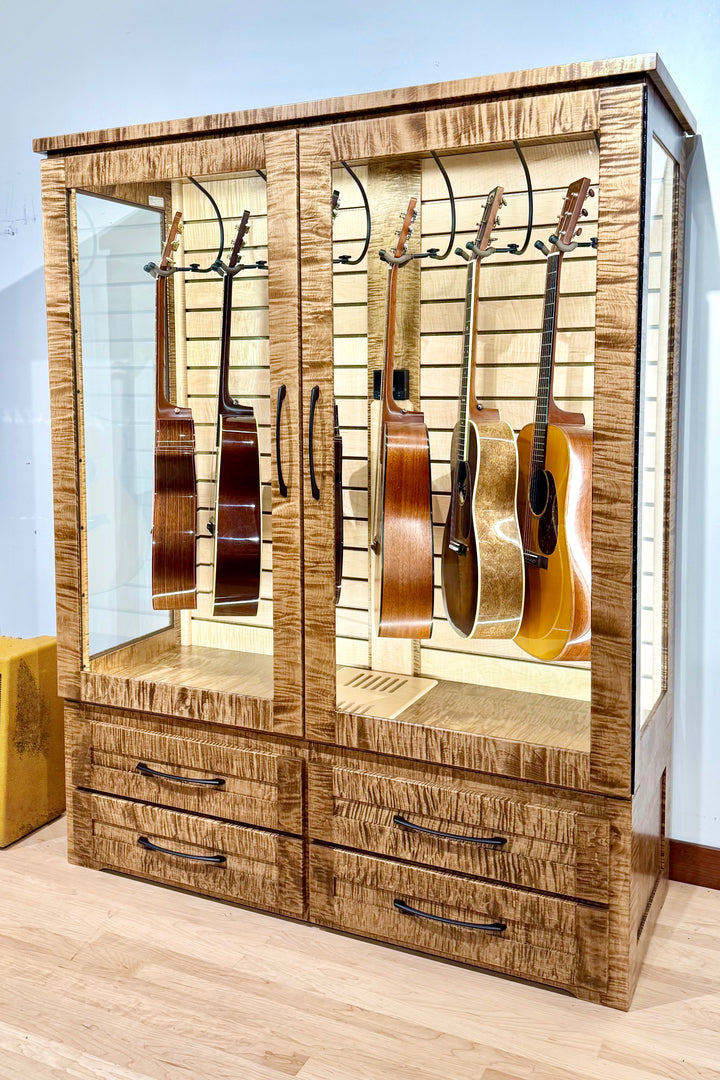 ClimaCab Traditional+ | Flame Maple with Provincial Stain and Natural Flame Maple Slat Wall