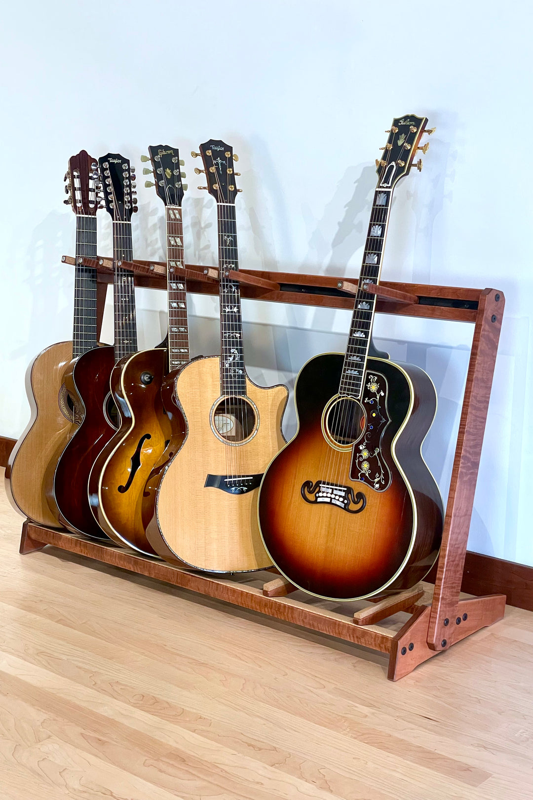 Antique String Rack Traditional StringRack - Flamed Maple - Washington – Acoustic Remedy Cases