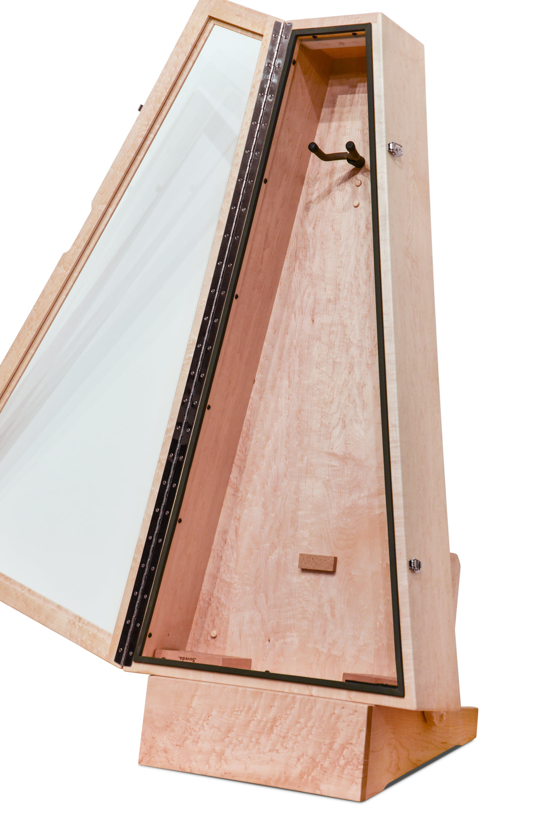 ClimaStand Triangle Humidor with Base - Birdseye Maple