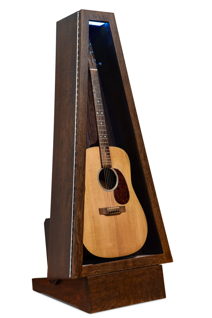 ClimaStand Triangle Humidor with Base - Quartersawn White Oak with Onyx Stain