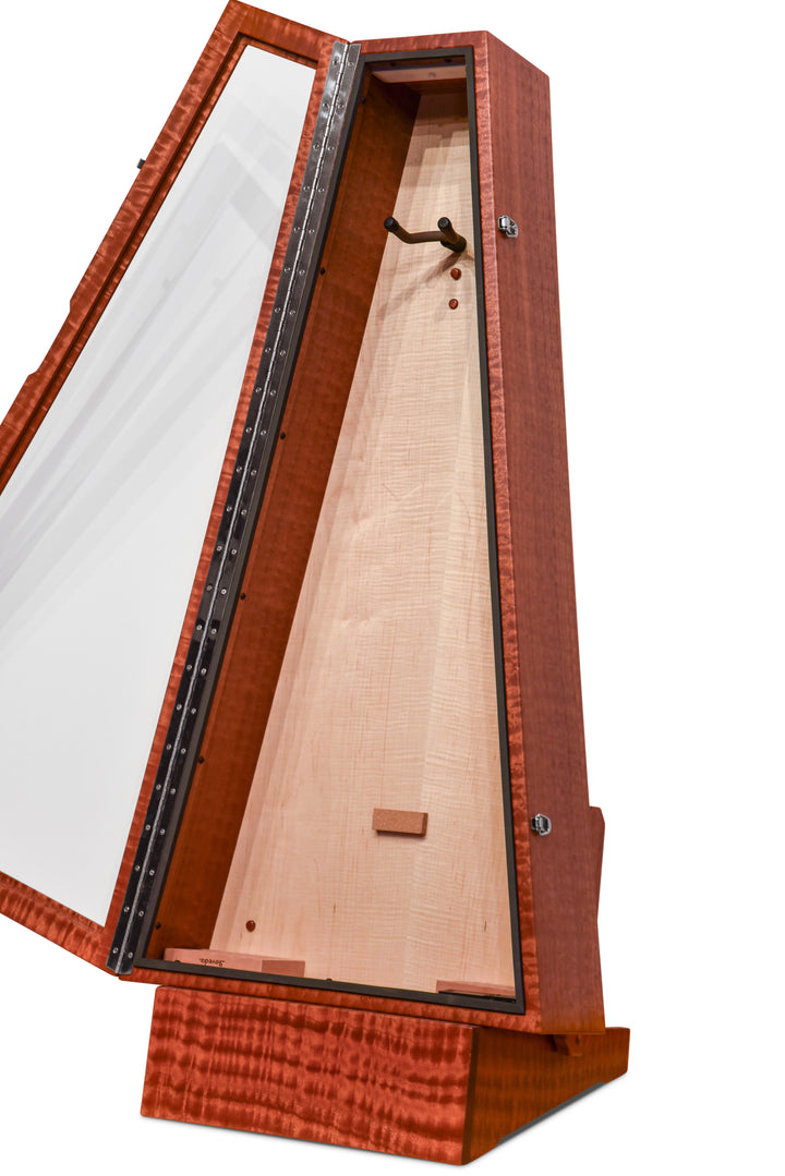 ClimaStand Triangle Humidor with Base - Sapele with Natural Flamed Maple Back