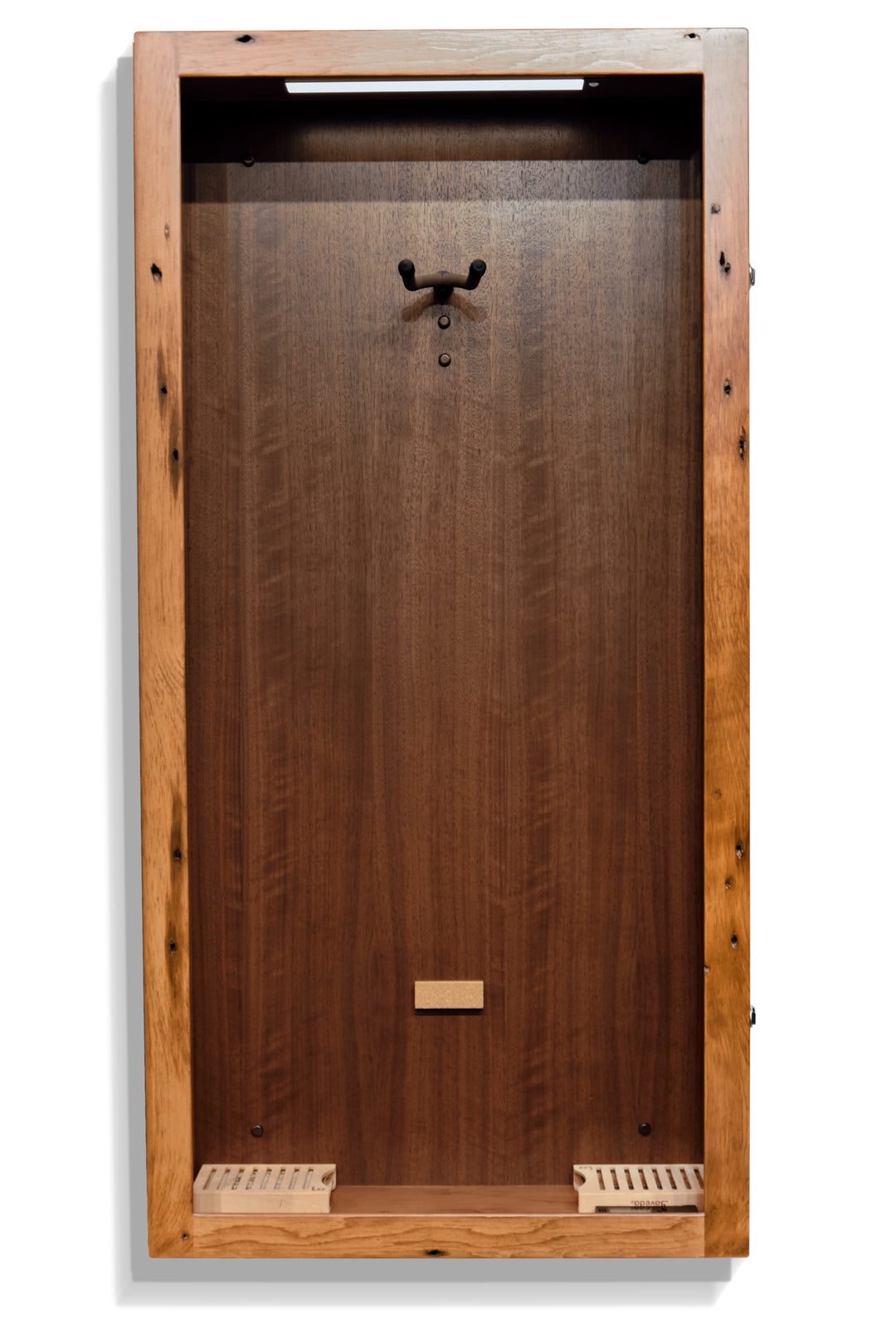 ClimaCase Glass Sided Rectangle Humidor - 300 Year Old Reclaimed Wood with Seely Stain and Walnut Back