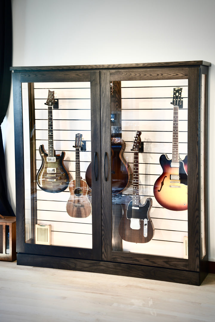 Low Depth ClimaCab V | Charcoal Northern White Ash with Whitewash Slat Wall