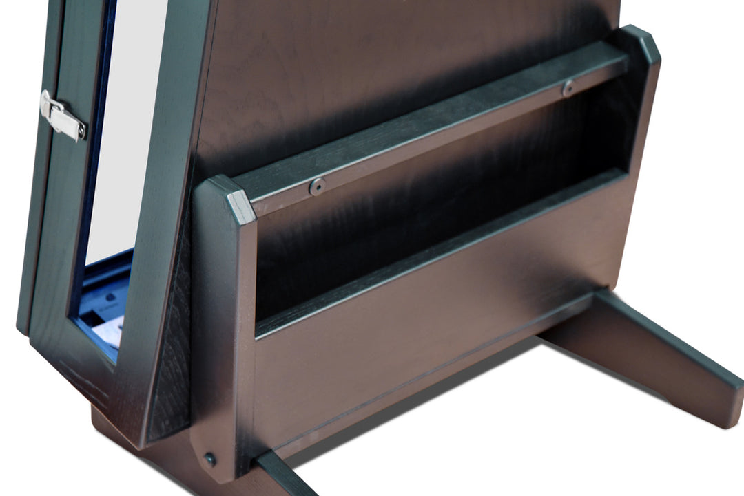 ClimaStand Glass Sided Triangle Humidor with Base - Northern White Ash with Piano Black
