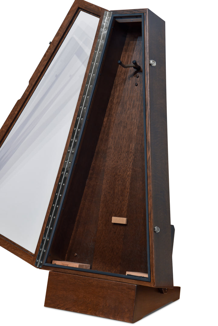 ClimaStand Triangle Humidor with Base - Quartersawn White Oak with Onyx Stain