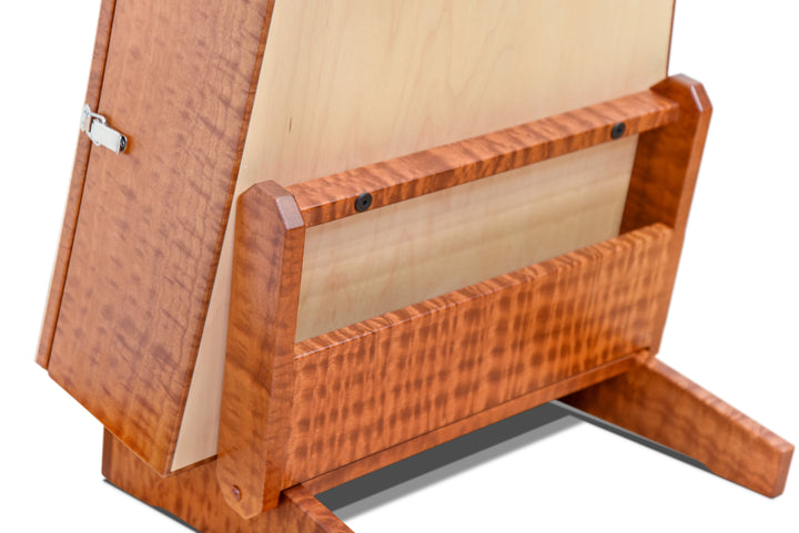 ClimaStand Triangle Humidor with Base - Sapele with Natural Flamed Maple Back
