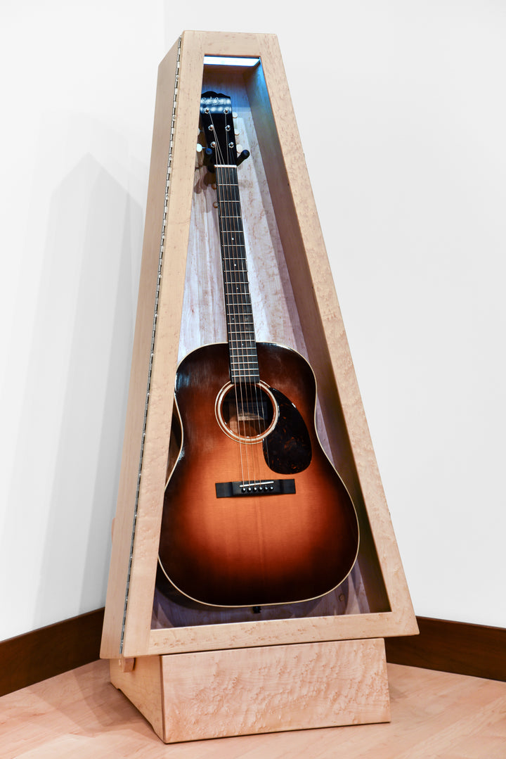 ClimaStand Triangle Humidor with Base - Birdseye Maple