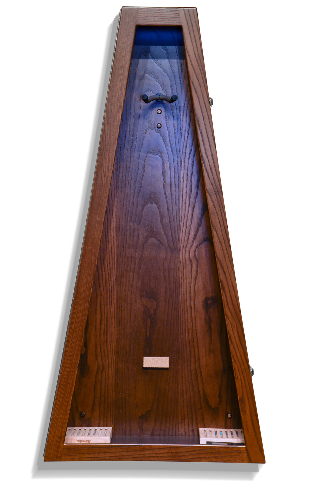 ClimaCase Glass Sided Triangle Humidor - Northern White Ash with Coffee Stain