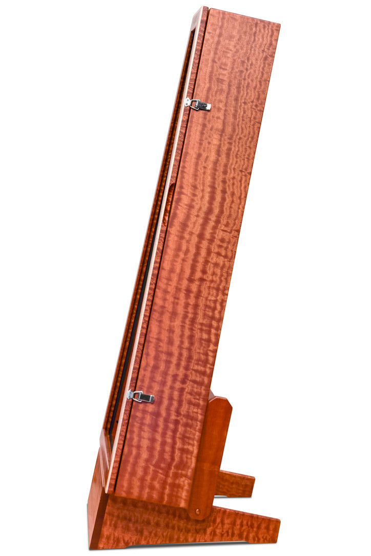 ClimaStand Triangle Humidor with Base - Sapele with Natural Flamed Maple Back
