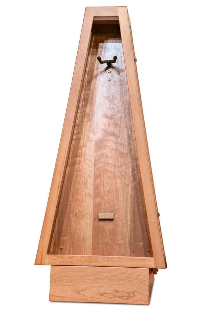 ClimaStand Glass Sided Triangle Humidor with Base - Cherry